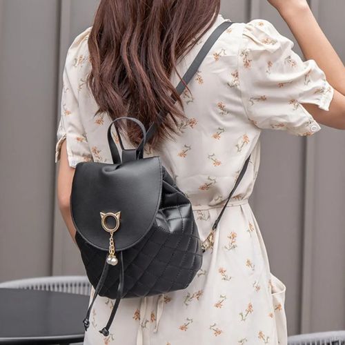 Women Mini Backpack Small Drawstring Backpacks Casual Student Bookbags