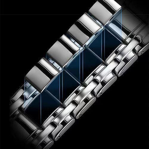 Men's Luxury Hollow Watch Noctilucence Waterproof - Silver
