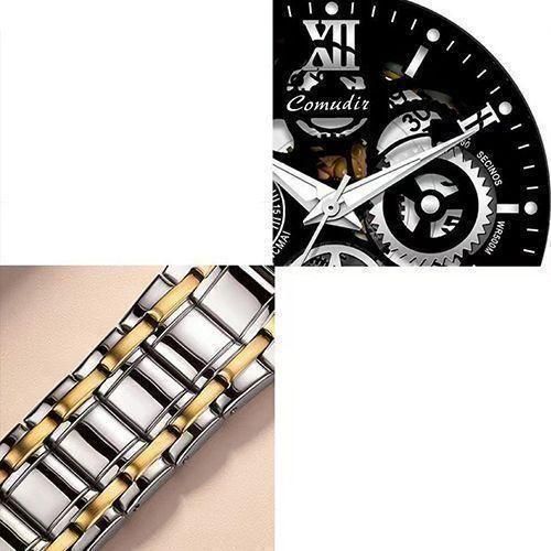 Men's Luxury Hollow Watch Noctilucence Waterproof - Silver