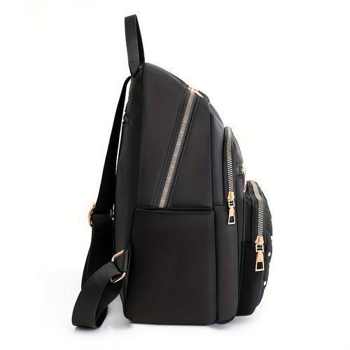 Women's Fashion Oxford Backpack , Girls School Bag, Casual Travel Bag – Black