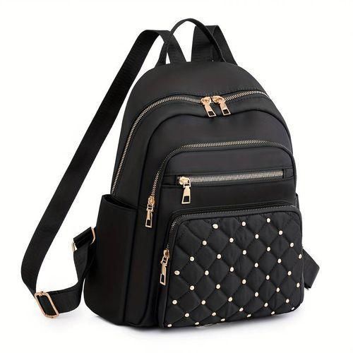 Women's Fashion Oxford Backpack , Girls School Bag, Casual Travel Bag – Black