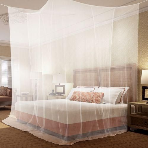 Bed Canopy Curtains 4 Doors Square Polyester Bed Net