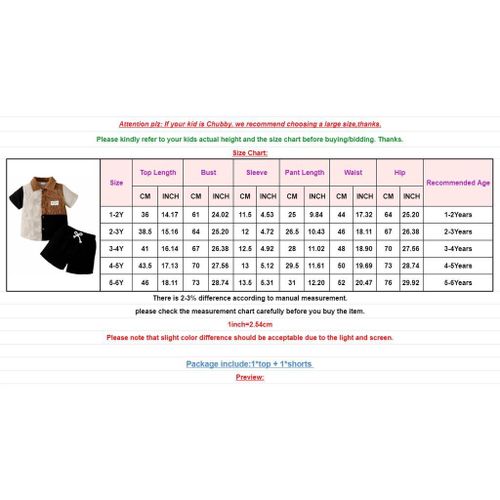 Catpapa Kid Boy Color Blocking Polo Clothes For 1-6 Years Shorts Set Baby Boy Outfit-Multicolor