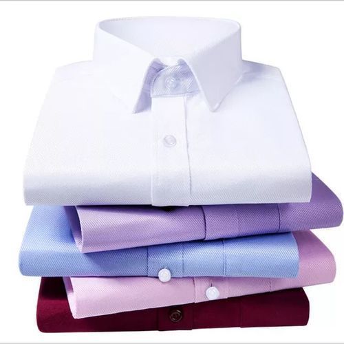 Men's Cotton Office Shirts Long Sleeve ,, 5 Pieces -Multicolor