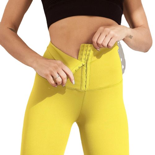 Women's High Waist Elastic Nude Sports And Fitness Solid Color Buckle Tight Yoga Barbie Pants