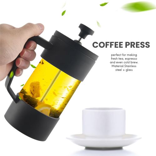 French Press Coffee & Tea Maker, Thickened Borosilicate Glas
