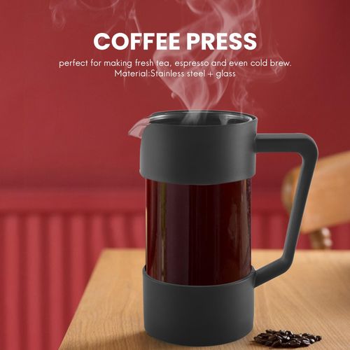 French Press Coffee & Tea Maker, Thickened Borosilicate Glas