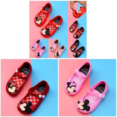 1 Pair Children Kids Girl Cartoon Sandals Jelly Shoes PVC Anti-slip Breathable for Beach New NO