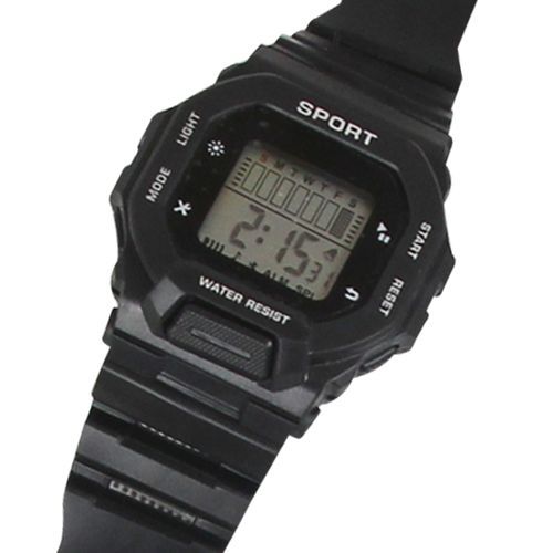 Led Digital Multi-functional Sports Men Watch Black