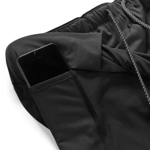 Berrykey Men's Fitness Varsity Running Shorts Men Sports Pants Black