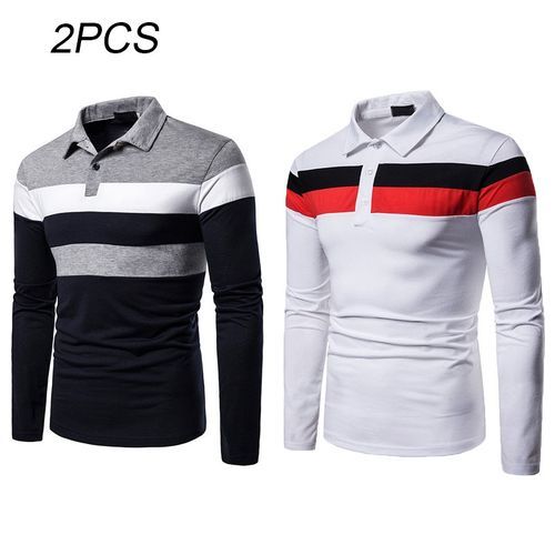 2PCS Men's Long Sleeved Casual Button-Down Shirts