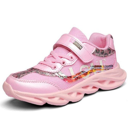 Fashion Kids Sneakers Girls Sports Walking Shoes-Pink