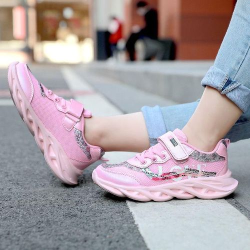 Fashion Kids Sneakers Girls Sports Walking Shoes-Pink