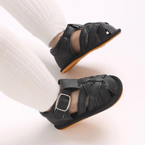 Breathable Walking Shoes For Boys And Girls Aged 0-1 In Summer Non Slip Soft Rubber Soled Shoes Toe Wrap Anti-collision Sandals