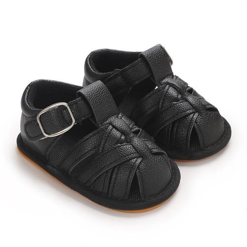 Breathable Walking Shoes For Boys And Girls Aged 0-1 In Summer Non Slip Soft Rubber Soled Shoes Toe Wrap Anti-collision Sandals