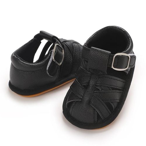Breathable Walking Shoes For Boys And Girls Aged 0-1 In Summer Non Slip Soft Rubber Soled Shoes Toe Wrap Anti-collision Sandals