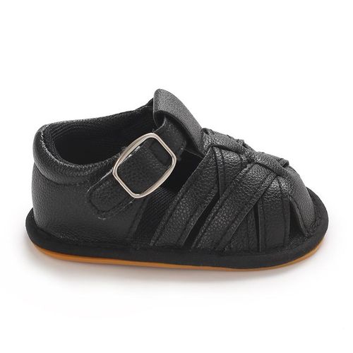 Breathable Walking Shoes For Boys And Girls Aged 0-1 In Summer Non Slip Soft Rubber Soled Shoes Toe Wrap Anti-collision Sandals