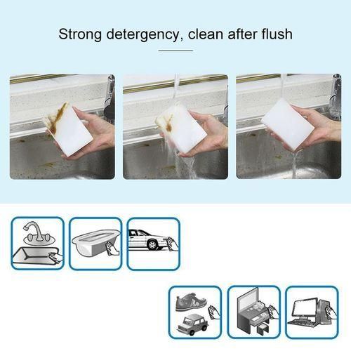 10 PCS Magic Sponge Eraser  Multifunctional Sponge For Cleaning  WashingWhite