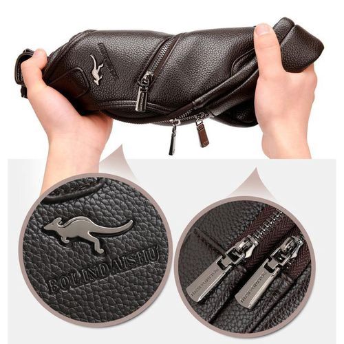 5pcs Men's Messenger Bag Set + Wallet + Sunglasses + Blet