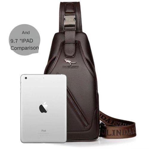 5pcs Men's Messenger Bag Set + Wallet + Sunglasses + Blet