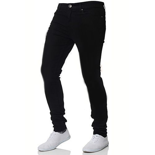 Stylish Men's Denim Skinny SlimFit Jeans - Black