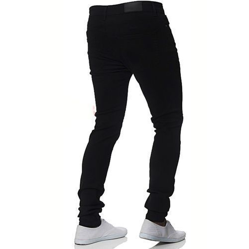 Stylish Men's Denim Skinny SlimFit Jeans - Black