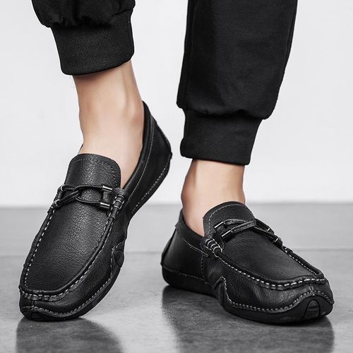 Men's Business Wedding Formal Dress Loafers & Slip Ons Leather Shoes Brown
