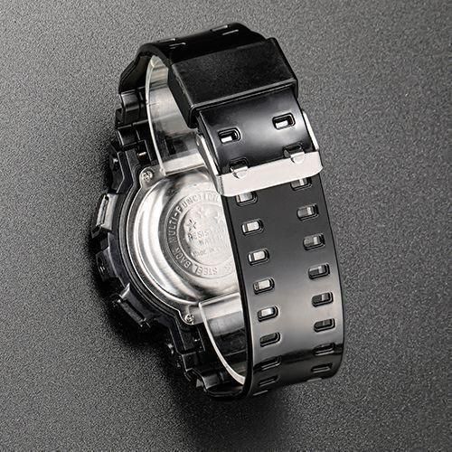 Electronic Sports Digital Watch Function Light Alarm Clock - Black