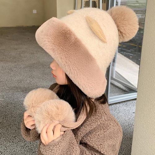 Children's Hat Girls' Winter Baby Boys' Ear Protection and Wind Protection Warm Hat Cute Primary School Student Knitted Lei Feng Cap All-Matching