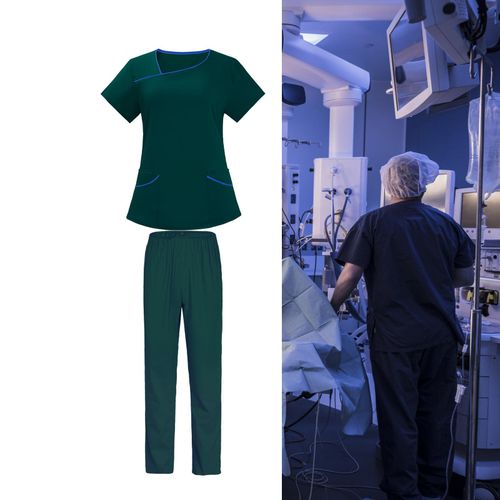 Scrubs For Women Set Scrub Tunic And Trousers S Size Green