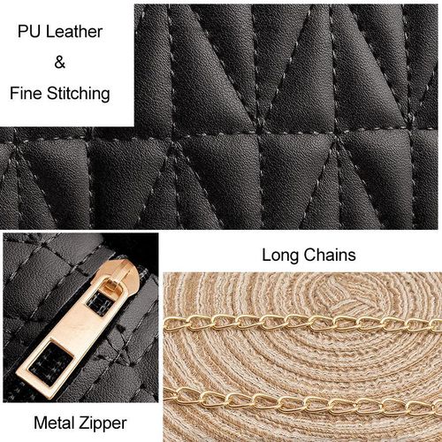 STY Classic Ladies Clutch Bag Mobile Phone Bag PU Black Long Wallet Card Holder
