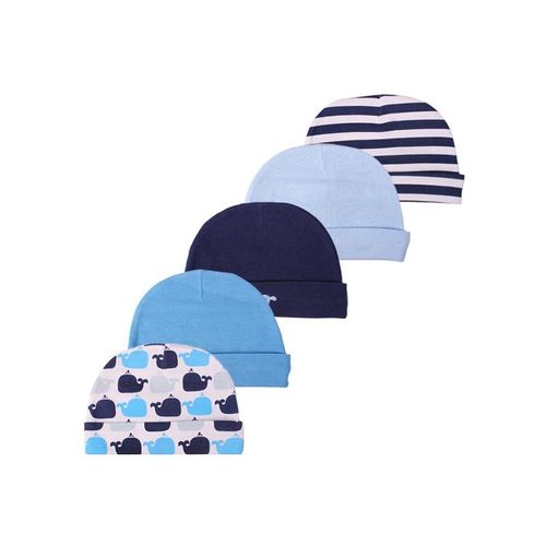 Unisex Newborn Baby Boy Girls Hats Set 5Pieces 100%Cotton 0-6Months Solid Color Baby Accessories Infant Hats