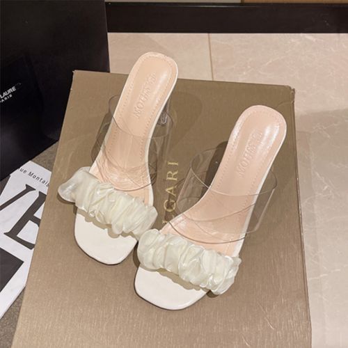 Mateamoda Shoes Women Heels High Heels Sandals Slippers Transparent High Heels