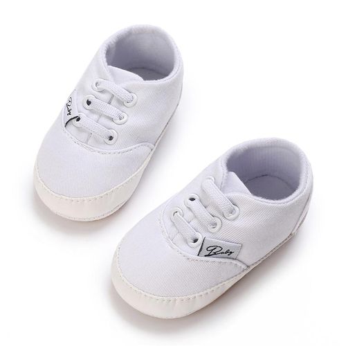 Spring And Autumn 0-1 Year Old Male And Female Baby's White Shoes Are Easy To Wear Anti Fall Soft Rubber Sole Anti Slip Wear-resistant Learning Shoes