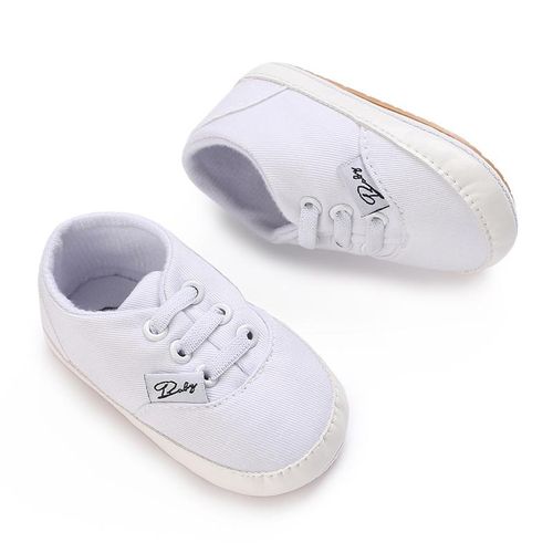 Spring And Autumn 0-1 Year Old Male And Female Baby's White Shoes Are Easy To Wear Anti Fall Soft Rubber Sole Anti Slip Wear-resistant Learning Shoes