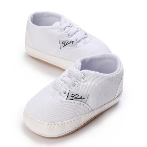 Spring And Autumn 0-1 Year Old Male And Female Baby's White Shoes Are Easy To Wear Anti Fall Soft Rubber Sole Anti Slip Wear-resistant Learning Shoes