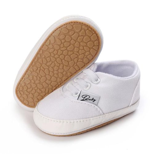 Spring And Autumn 0-1 Year Old Male And Female Baby's White Shoes Are Easy To Wear Anti Fall Soft Rubber Sole Anti Slip Wear-resistant Learning Shoes