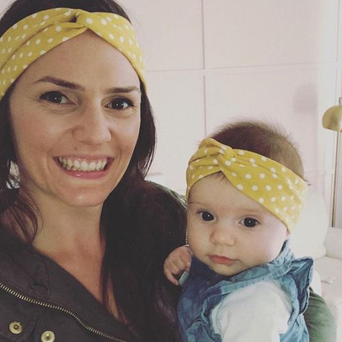 European and American Cute Dotted Prints Cross Hair Band Babies' Headwear Cotton Children's Hair Accessories Headband