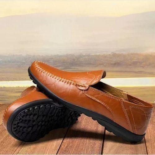 Men's Casual Shoes Flats Breathable Loafers Shoes Brown
