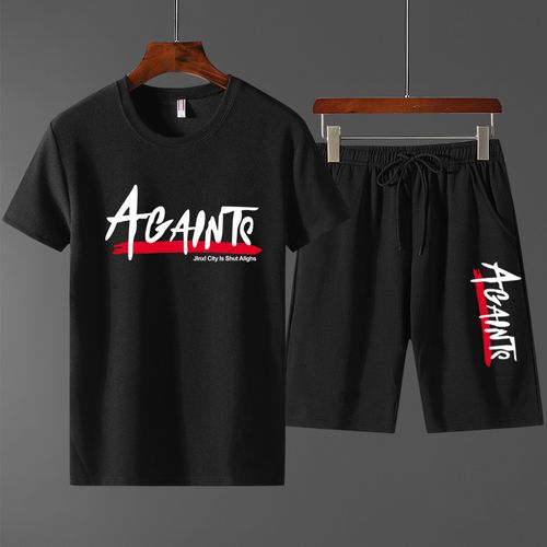 Men's 2 Piece Set - T-shirt + Shorts Sports And Leisure Suits