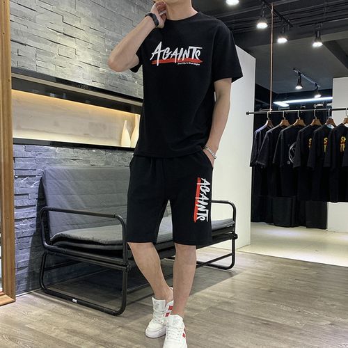 Men's 2 Piece Set - T-shirt + Shorts Sports And Leisure Suits