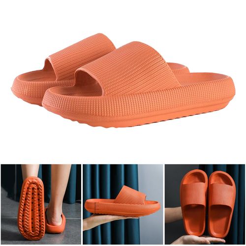 Womens Mens Super  Slippers Non-slip Orange  44-45