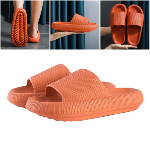 Womens Mens Super  Slippers Non-slip Orange  44-45