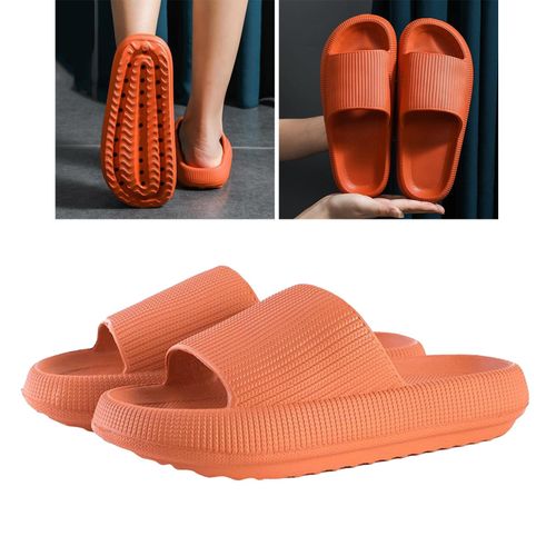 Womens Mens Super  Slippers Non-slip Orange  44-45