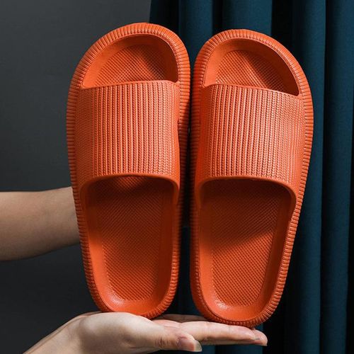 Womens Mens Super  Slippers Non-slip Orange  44-45