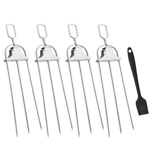 Stainless Steel Skewers SemiAutomatic BBQ Outdoor