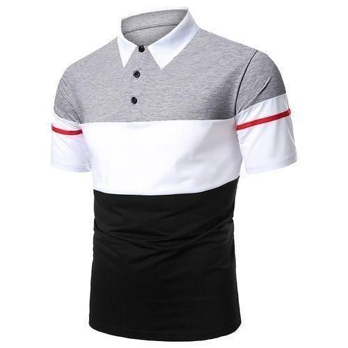 Berrykey Mens Office Polos Shirts Casual Joggers Short Sleeve Tshirt Top Multicolour