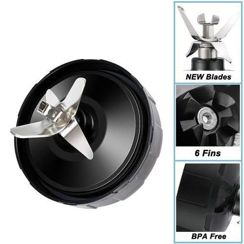 2PCS,3.9In 6 Fins Blender Blade Compatible for Ninja Blend