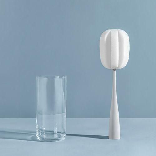 Long Handle Sponge Cup Brush Mug Cleaning Brush Bottle Brush Glass Cup BrushWhite