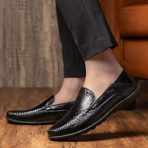 Men's Casual Shoes Flats Breathable Loafers Shoes Black